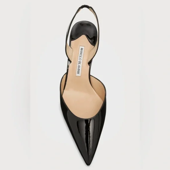 Manolo Blahnik Shiny Black Heels - Picture 2 of 8